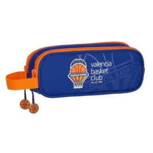 safta valencia basket portatodo 2 compartimentos con cremalleras asa lateral 1l 210x60x80mm color azul oscuro