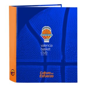 safta valencia basket carpeta con 4 anillas 40mm tapas duras forradas formato folio 270x60x330mm color azul oscuro
