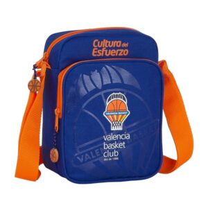 safta valencia basket bandolera cremallera bolsillo frontal bandolera ajustable compartimento trasero con velcro 2l 160x60x220mm color azul oscuro