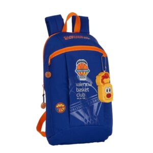 safta valencia basket mini mochila hombreras acolchadas 8.5l asa superior bolsillo frontal ergonomia ligera y practica 220x100x390mm color azul oscuro