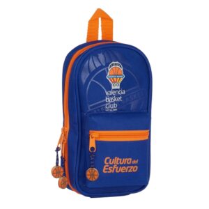safta valencia basket plumier mochila vacio portatodos con red cremallera doble bolsillo frontal asa superior compacta y ligera organizacion interna 120x50x230mm color azul oscuro