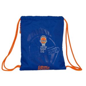 safta valencia basket saco plano bolsillo con cremallera cierre con cordones 5l materiales duraderos ligero y compacto 350x10x400mm color azul oscuro