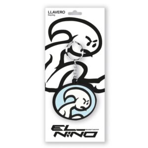 safta el niño life is fun llavero ideal como regalo 80x30mm color blanco y negro