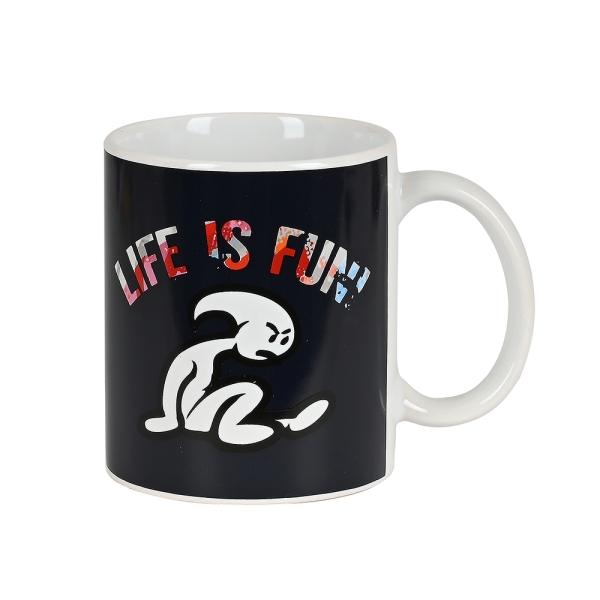 safta el niño life is fun taza ceramica de 350ml 80x95mm color blanco