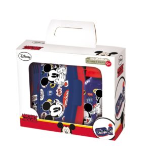 safta mickey mouse happy smiles set de menaje infantil pvc sin bpa 23x21cm multicolor