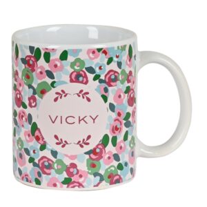 safta vmb rosebloom taza ceramica de 350ml color blanco