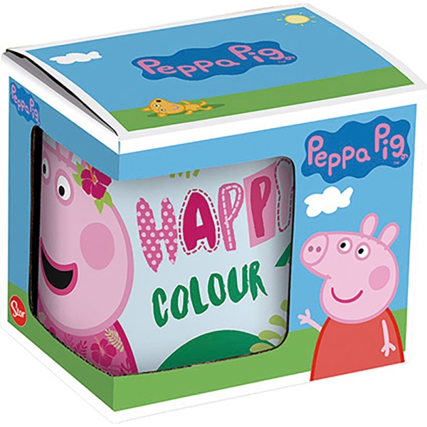 safta peppa pig having fun taza ceramica de 325ml apta para lavavajillas apta para microondas multicolor