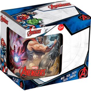 safta avengers infinity taza ceramica de 325ml apta para lavavajillas apta para microondas 1.7x8.7x10cm multicolor