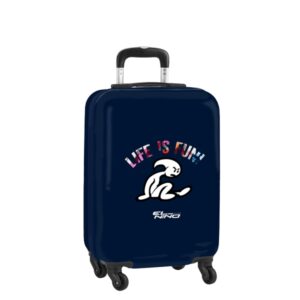 safta el niño life is fun maleta trolley de cabina 20” cierre con candado interior forrado y bolsillos ruedas giratorias mango extensible ajustable color azul marino