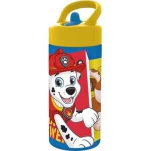 safta paw patrol funday botella de 410ml pvc sin bpa tapa con rosca valvula de salida de agua asa superior 74x64x178mm color azul