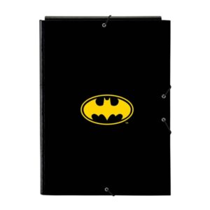safta batman game over carpeta con 3 solapas tapas duras forradas formato folio cierre con gomas 260x25x335mm color negro