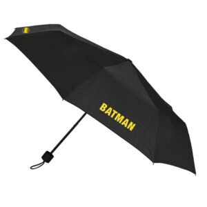 safta batman game over paraguas manual de 98cm 8 paneles asa y punta de pvc poliester nervios de acero de 8mm cordon color negro