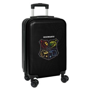safta harry potter house of champions maleta trolley de cabina 20” cierre con candado interior forrado bolsillo de red ruedas giratorias 40.1l 345x200x550mm color negro