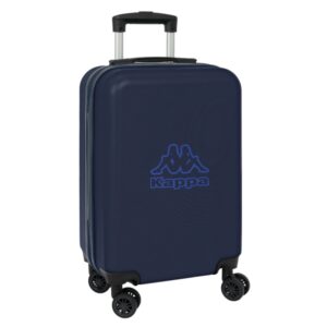 safta kappa blue night maleta trolley de cabina 20” cierre con candado interior forrado bolsillo de red ruedas giratorias mango extensible 345x200x550mm color azul marino