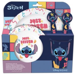 safta stitch sweet set de menaje infantil pvc sin bpa 245x55x240mm multicolor