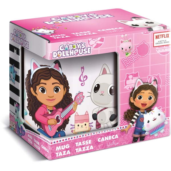 safta gabby's dollhouse party taza ceramica de 325ml multicolor