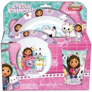 safta gabby's dollhouse party set de menaje infantil pvc sin bpa multicolor