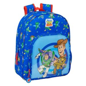 safta toy story good vibes mochila infantil adaptable a carro bolsillos laterales hombreras acolchadas bolsillo frontal asa superior 9.5l 280x100x340mm color azul