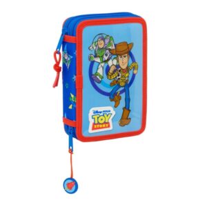 safta toy story good vibes plumier de 2 pisos 29 piezas 1l goma lapiz boligrafos sacapuntas 10 colores 14 rotuladores 125x40x195mm color azul