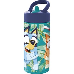 safta bluey botella de 410ml valvula de salida de agua asa superior tapon roscado color azul