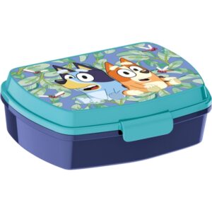 safta bluey sandwichera pvc sin bpa cierre hermetico a presion rectangular color azul