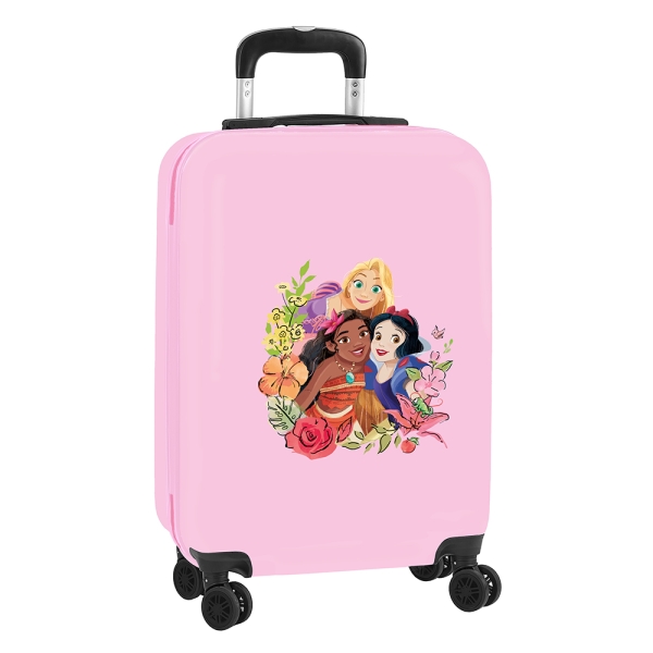 safta princesas disney magical maleta trolley de cabina 20” abs y pc cierre con candado interior organizado ruedas giratorias ajustable 40.1l 345x200x550mm color rosa