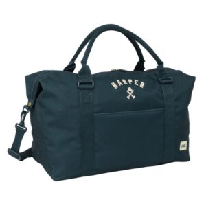 safta harper and neyer bolsa de deporte bandolera ajustable cierre de iman interior forrado cremalleras bidireccionales asa forrada 43.35l 500x220x290mm color azul marino
