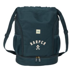 safta harper and neyer saco mochila bolsillo interior con cremallera bolsillos laterales bolsillo lateral cierre con webbings correas ajustables 21.93l 340x150x430mm color azul marino