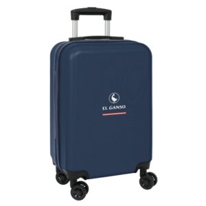safta el ganso classic maleta trolley de cabina 20” cierre con candado interior forrado panel con cremallera cintas con pvc ruedas giratorias 40.1l 345x200x550mm color azul marino