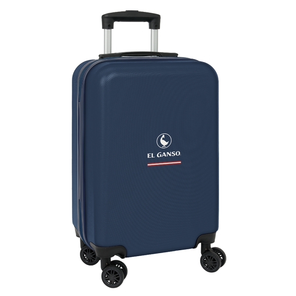 safta el ganso classic maleta trolley de cabina 20” cierre con candado interior forrado panel con cremallera cintas con pvc ruedas giratorias 40.1l 345x200x550mm color azul marino