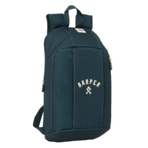 safta harper and neyer mini mochila hombreras acolchadas espalda ergonomica asa superior uso diario 8.5l 220x100x390mm color azul marino