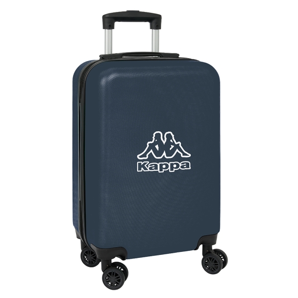 safta kappa dark navy maleta trolley de cabina 20” cierre con candado interior forrado bolsillo de red ruedas giratorias asa extensible 345x200x550mm color azul marino