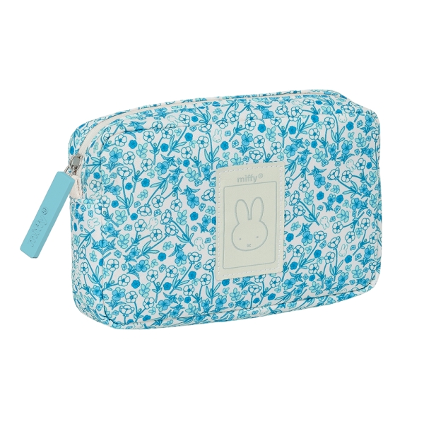 safta miffy mum garden neceser de 1.43l compartimento con cremallera repele el agua 200x55x130mm color azul claro