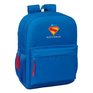 safta superman mochila adaptable a carro cremallera doble hombreras acolchadas espacio de 18l bolsillo frontal asa superior 320x140x430mm color azul oscuro