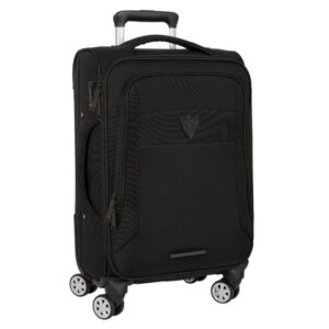 safta sevilla fc business maleta trolley de cabina 20” cierre con candado bolsillo para portatil ruedas giratorias protecciones laterales 35.7l 350x200x510mm color negro