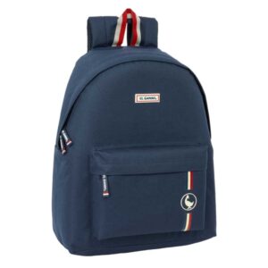 safta el ganso eclipse mochila bolsillo frontal hombreras acolchadas doble tirador en cremallera asa superior de transporte 20.8l 330x150x420mm color azul marino