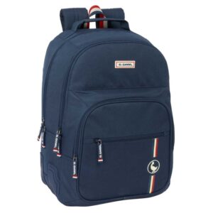 safta el ganso eclipse mochila con 2 compartimentos cantoneras antirozaduras adaptable a carro bolsillo frontal portabotellas hombreras acolchadas 320x150x420mm color azul marino