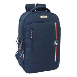 safta el ganso eclipse mochila para portatil hasta 15.6" conector usb portabotellas organizador frontal tirador doble hombreras acolchadas 19.15l 290x150x440mm color azul marino