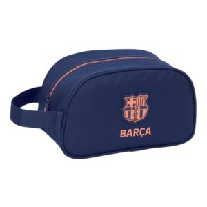safta f.c.barcelona 2ª equipacion neceser de 5l cremallera asa lateral adapatable a carro 260x120x150mm color azul marino