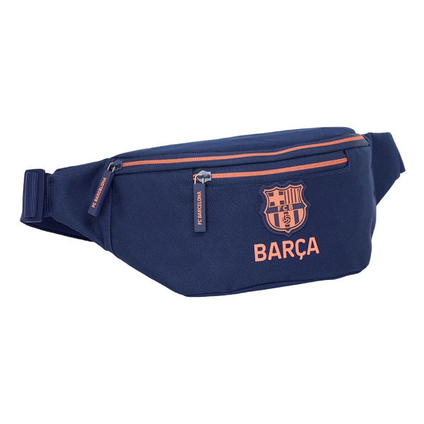 safta f.c.barcelona 2ª equipacion bolsa de cintura cremallera cintas ajustables 2.49l material resistente 230x90x120mm color azul marino