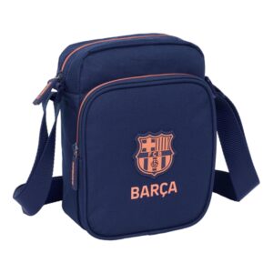 safta f.c.barcelona 2ª equipacion bandolera cremallera bolsillo frontal bandolera ajustable compartimento trasero con velcro 2l 160x60x220mm color azul marino