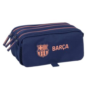 safta f.c.barcelona 2ª equipacion portatodo 3 compartimentos con cremalleras bolsillo frontal cinta adaptable 1.72l 215x80x100mm color azul marino