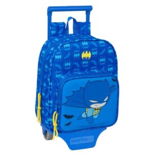safta batman preescolar mochila con carro tarjeta id asa superior mochila extraible material resistente 6l 220x100x270mm color azul