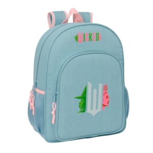 safta wicked mochila adaptable a carro portabotellas tirador doble hombreras ergonomicas acolchadas bolsillo frontal asa de mano superior 19l 330x140x420mm color turquesa