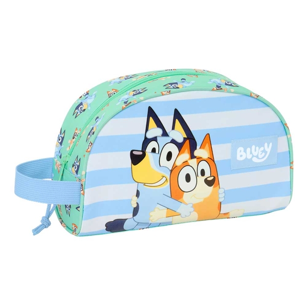 safta bluey sisters neceser de 3.75l cremallera asa lateral adapatable a carro bolsillo interior 260x90x160mm color azul