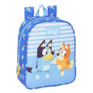 safta bluey let's play mochila guarderia adaptable a carro tarjeta id asa superior 6l ideal para guarderia ligera y facil de llevar 220x100x270mm color azul
