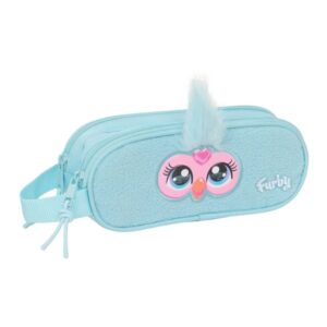 safta furby portatodo 2 compartimentos con cremalleras asa lateral 1l 210x60x80mm color azul claro