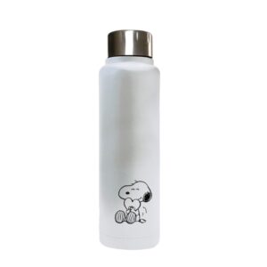 safta snoopy love botella termo de 500ml acero inoxidable 70x225mm color blanco