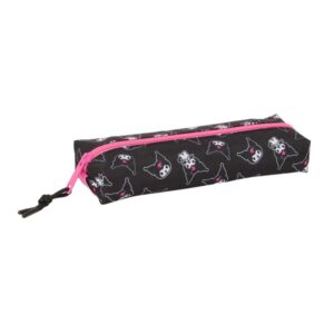 safta kuromi portatodo cremallera goma elastica 0.53l 220x70x40mm color negro y rosa