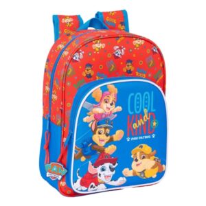 safta paw patrol cool mochila infantil adaptable a carro portabotellas hombreras acolchadas bolsillo frontal 10l 260x110x340mm color rojo y azul